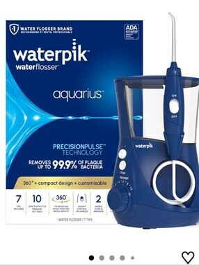 White Aquarius Water Flosser- Blue Open Box